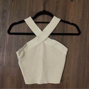 Babaton Sculpt Knit Criss Cross Cropped Tank